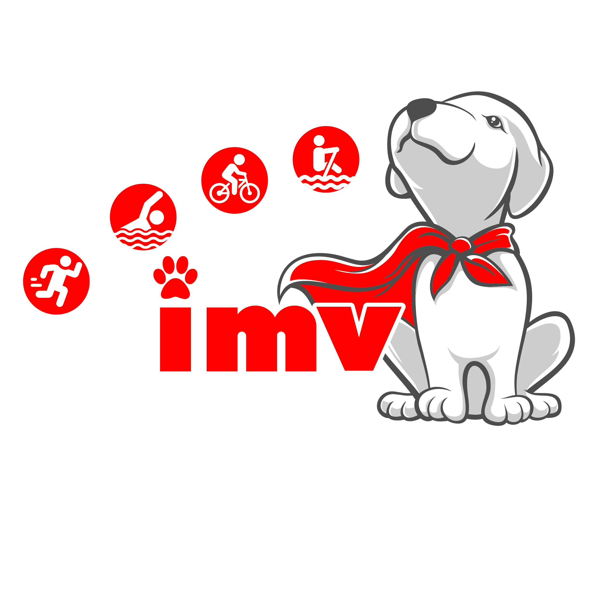 imv miles dog - white hashtag with clear bg